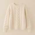 Women's Cozy Cable Knit Crew Neck Sweater – Soft & Relaxed Autumn Style