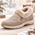 Women's Quilted Faux Fur Slip-On Winter Shoes – Soft, Cozy & Everyday Comfort