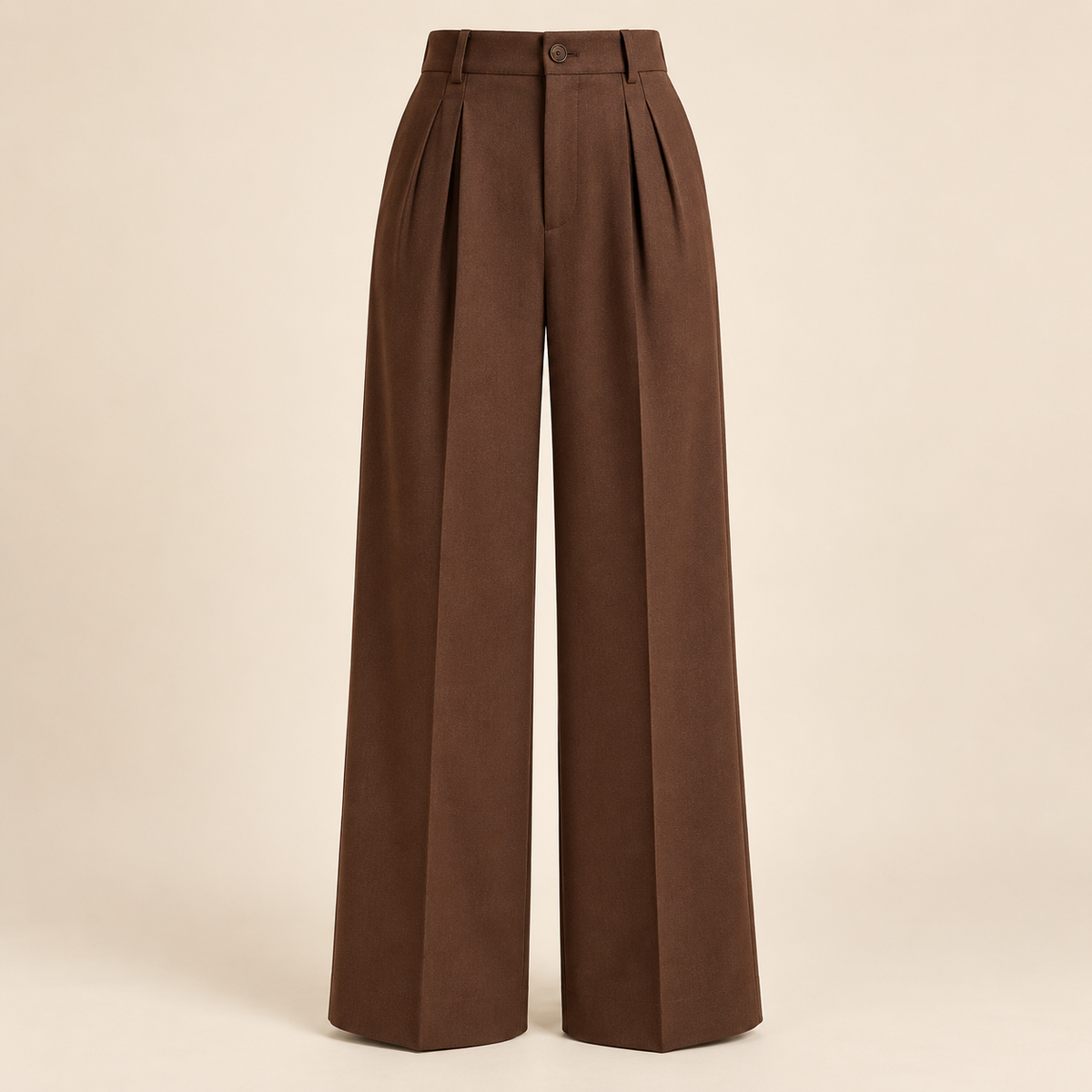 High-Waisted Wide-Leg Tailored Trousers